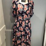 80s Laura Ashley cotton floral midi dress, current UK 12