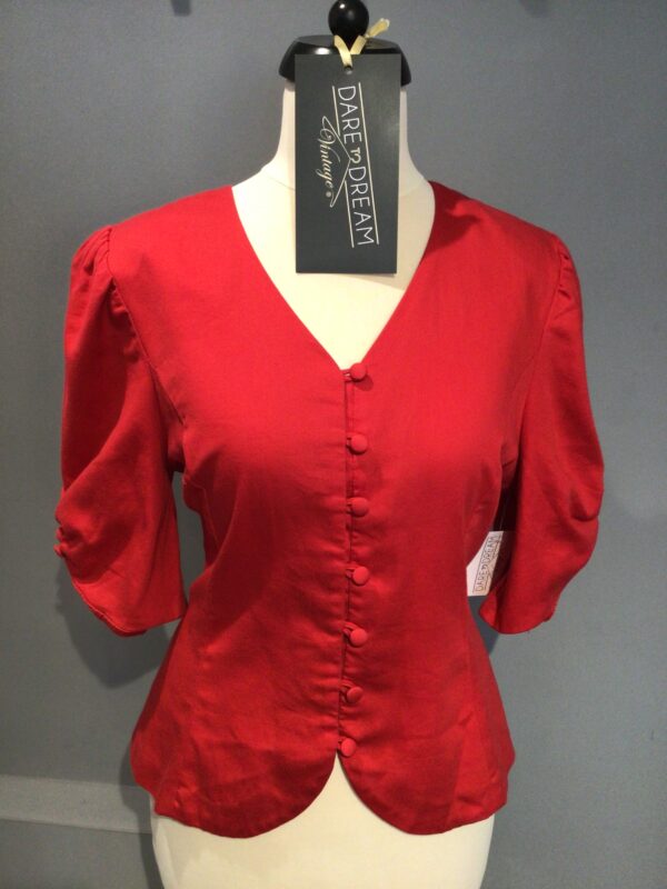 80s Laura Ashley puff sleeve jacket, current UK 12