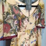80s Eastex England floral empire line maxi, current UK 14