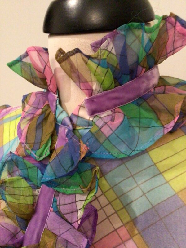 Vintage 60s maxi skirt & blouse by Elspeth Innes current UK 8, fabulous print - Image 2