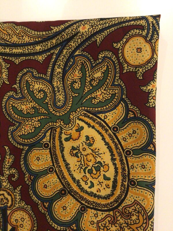 Vintage silk fringed evening scarf by Drakes, vibrant paisley, double sided, beautiful - Image 5