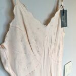Vintage 50s silk slip / dress / negligée current UK 8/10, fab detail, minor faults