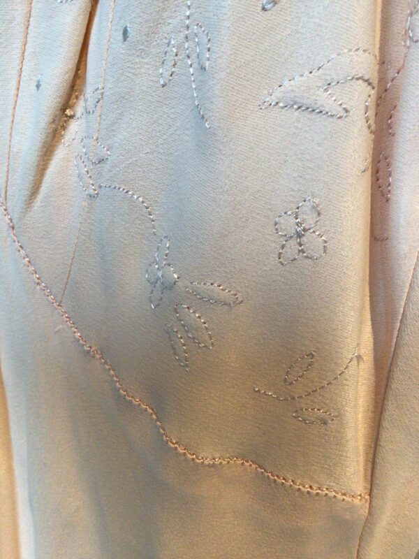 Vintage 50s silk slip / dress / negligée current UK 8/10, fab detail, minor faults - Image 5
