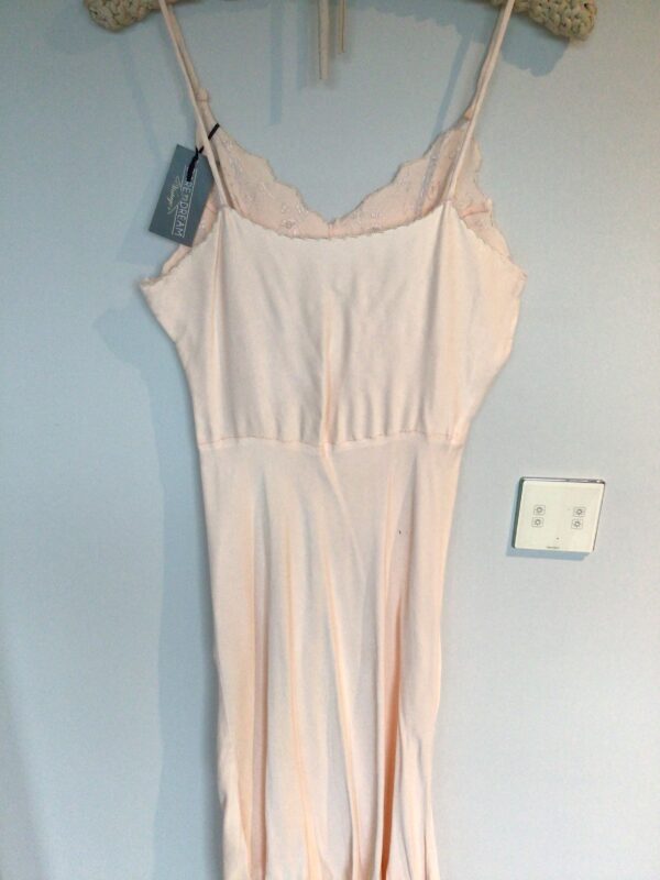Vintage 50s silk slip / dress / negligée current UK 8/10, fab detail, minor faults - Image 4